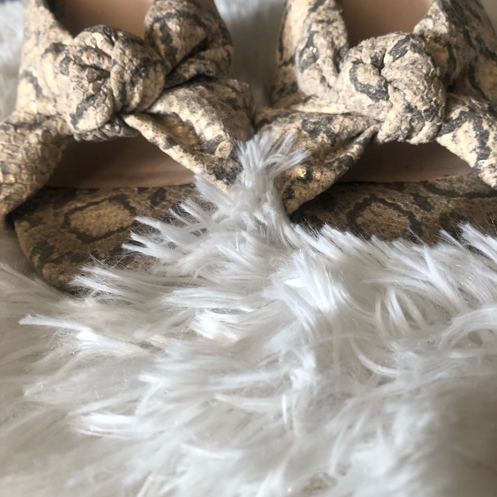 Loeffler Randall coco Knotted snakeskin slide 9 - Picture 11 of 14